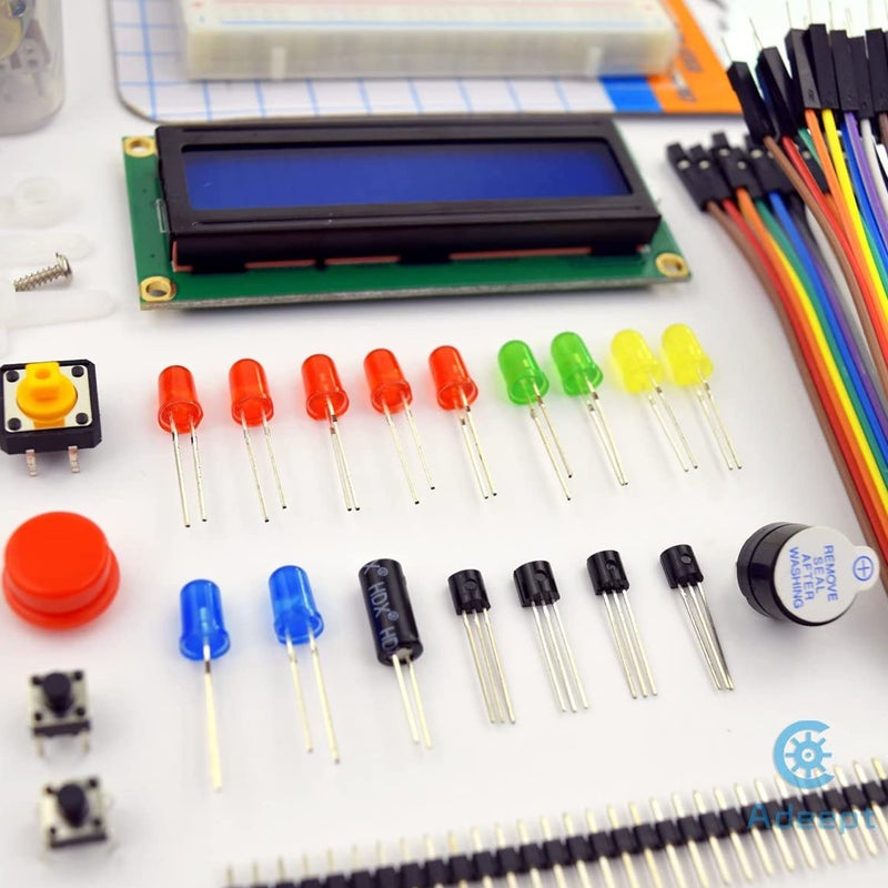 Adeept Project LCD 1602 Starter Kit for Raspberry Pi 4 3 2 Model B+ B Servo Motor Relay Beginner Small DIY Kit Compatible with Raspberry Pi 2b+ with PDF Guidebook User Manual (Pi NOT Included) - Image 3